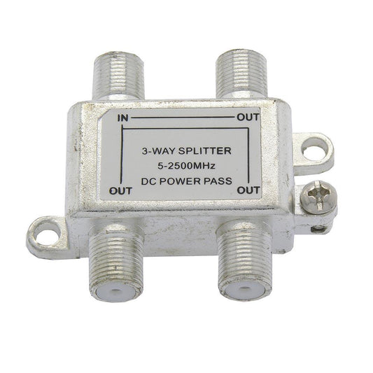 3Way 2.5GHz Satellite Splitter DC Power Pass