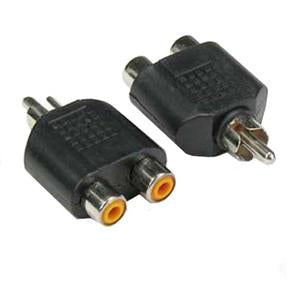 RCA Plug to 2 x RCA Jack Adapter