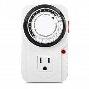 Mechanical Timer 24 Hour Single 3-Prong Outlet