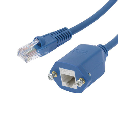 15Ft Panel-Mount Cat5E Ethernet Patch Cable Extension Blue