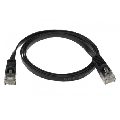 5Ft Cat6 Flat Ethernet Network Patch Cable Black