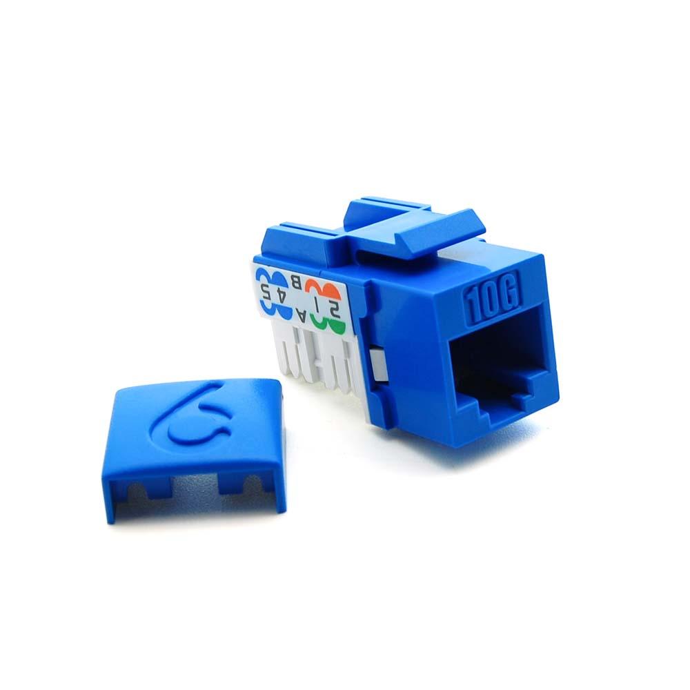 Cat6a Keystone Jack Blue