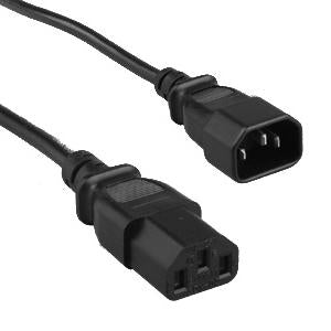 10Ft 14 AWG Computer Power Cord Extension Cable (IEC320 C13 to IEC320 C14)