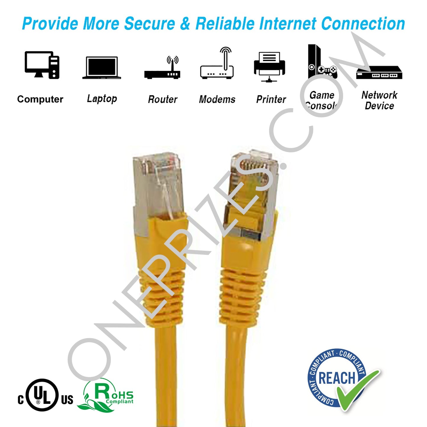 Cat5e Shielded (FTP) Ethernet Patch Cable Booted (6Ft to 35Ft)