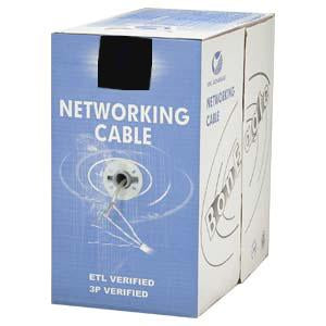 1000Ft Cat5e 350 MHz Solid Shielded Network Bulk Cable Blue, CMR Rated