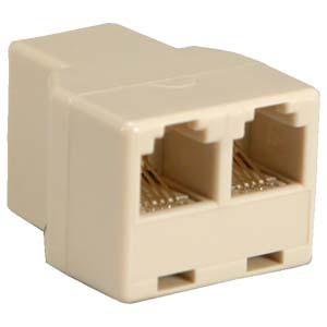 RJ11 1F/2F Modular T Adapter