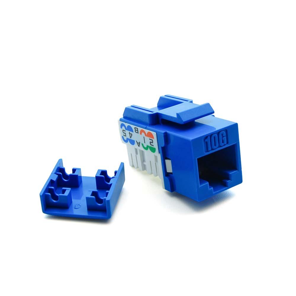 Cat6a Keystone Jack Blue
