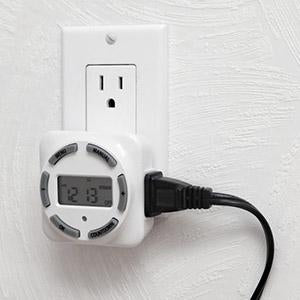 Weekly Digital Timer AM/PM Display 2-Prong Plug