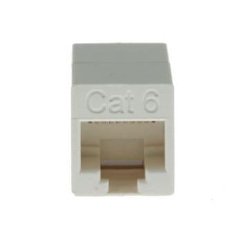 Cat.6 RJ45 Inline Coupler White