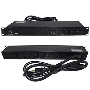 19" 1U Rackmount 14-Outlet PDU Metal Case 6Ft Power Cord AC120V 15A (12A UL)