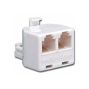 RJ12 1M/2F T Adapter White