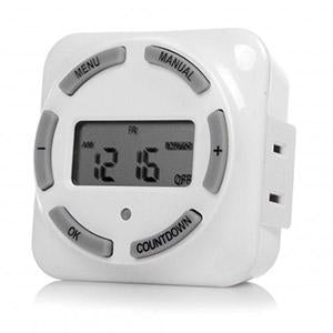 Weekly Digital Timer AM/PM Display 2-Prong Plug