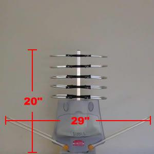 WA2608 HDTV Outdoor Antenna with Mounting Pole