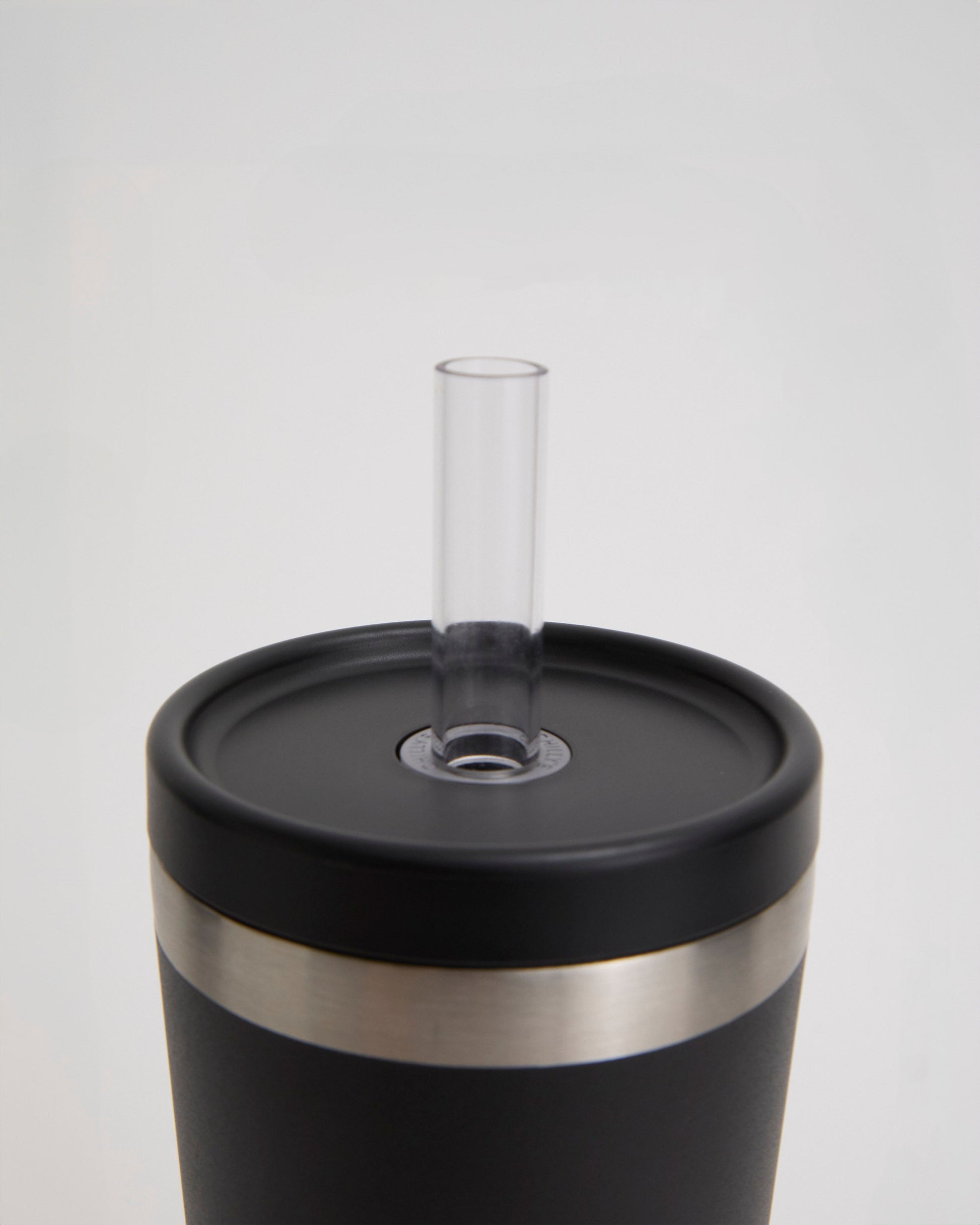 Black Straw Coffee Cup