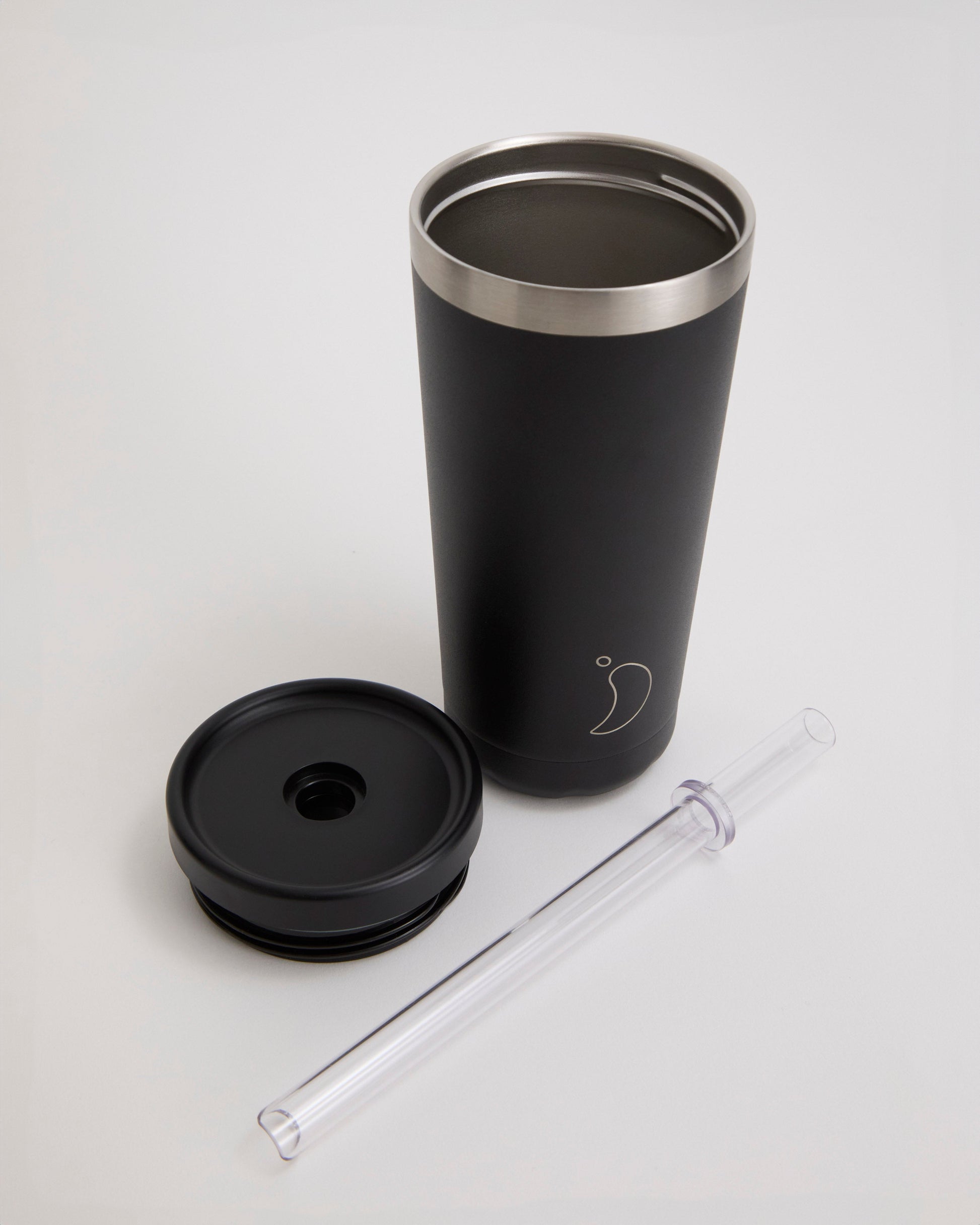 Black Straw Coffee Cup