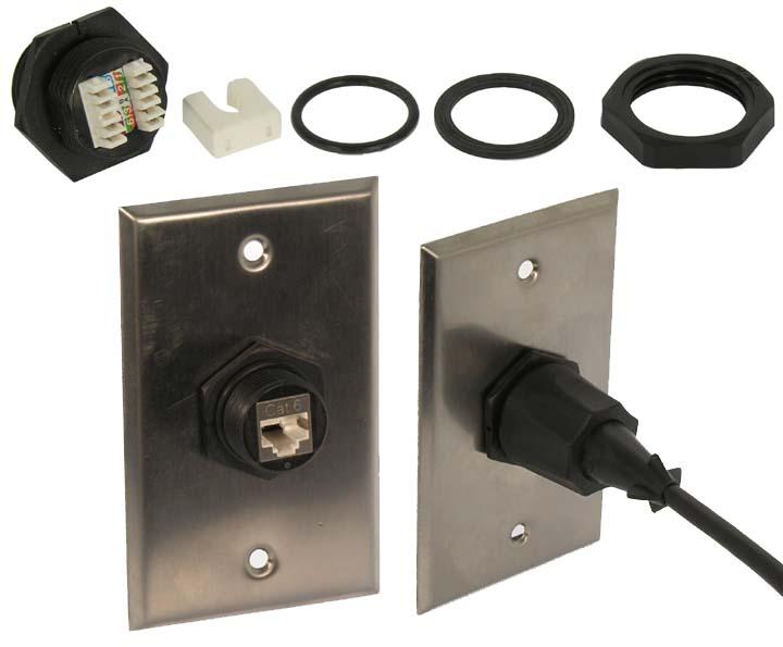 Cat.6 RJ45 Shielded Industrial Panel Mount Keystone Jack