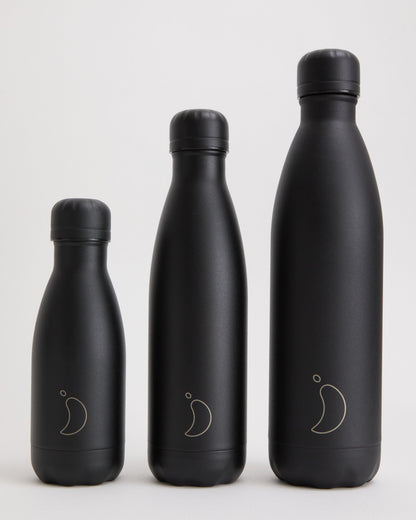 Monochrome Black Water Bottle