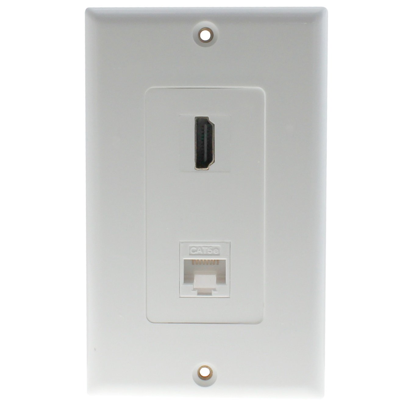 Decora HDMI and Cat5e Connector Wall Plate