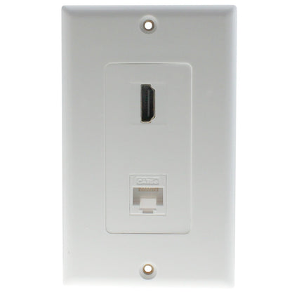 Decora HDMI and Cat5e Connector Wall Plate