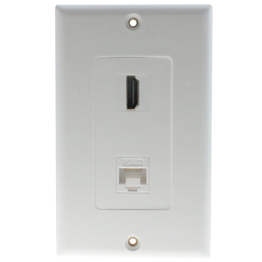 Decora HDMI and Cat5e Connector Wall Plate