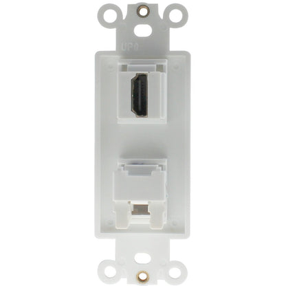 Decora HDMI and Cat5e Connector Wall Plate