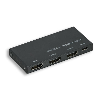 2Way Mini HDMI 2.0 Amplified Splitter 4K@60Hz, 4:4:4, HDCP 2.2