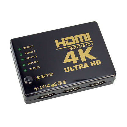 5-Way HDMI Switch w/IR Remote Control 3D 4K*2K@30Hz