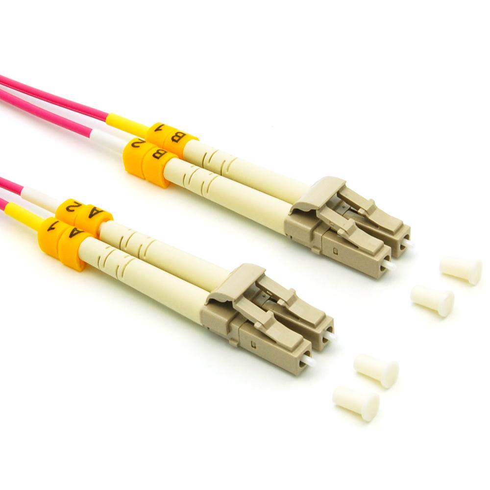 OM4 LC-LC 40/100G 50/125 Erika Violet MultiMode Duplex Fiber Patch Cable