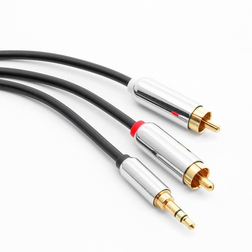 6Ft Premium 3.5mm Stereo Plug to 2xRCA Male Audio Cable