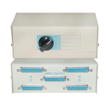 ABCD 4 Way Manual Switch Box, DB25 Female