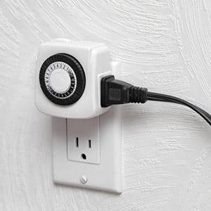 24 Hour Mini Mechanical Timer 2-Prong Plug