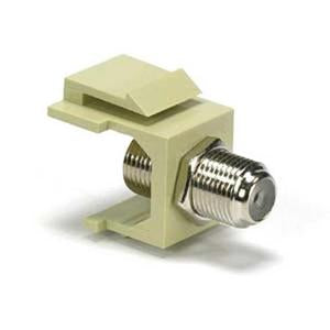 Snap-in F Type F/F Keystone Module Ivory