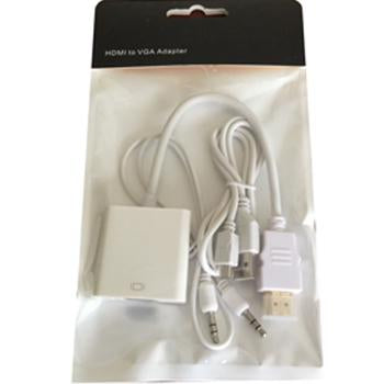HDMI to VGA Female Adapter with Audio White