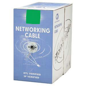 1000Ft Cat5e 350 MHz Solid Shielded Network Bulk Cable Blue, CMR Rated