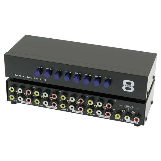 8 Way Audio Video Input Selector 3-RCA