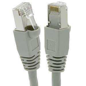 5Ft Cat6A Shielded (SSTP) Snagless Network Ethernet Patch Cable Gray