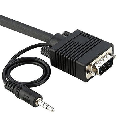15Ft SVGA Cable with 3.5mm Audio, Double Shielded, Monitor Cable