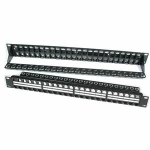 1U 48-Port High Density Blank Patch Panel, w/Cable Management