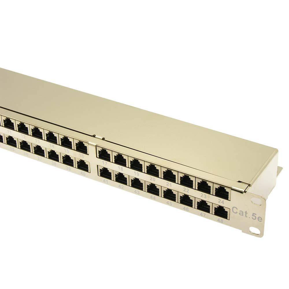 Cat.5E 1U 48Port Shielded Patch Panel