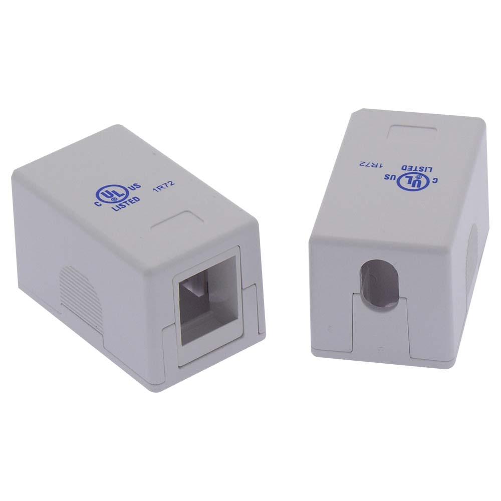 1Port RJ45 Surface Mount Box Ivory (Box Only)