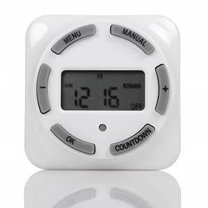 Weekly Digital Timer AM/PM Display 2-Prong Plug