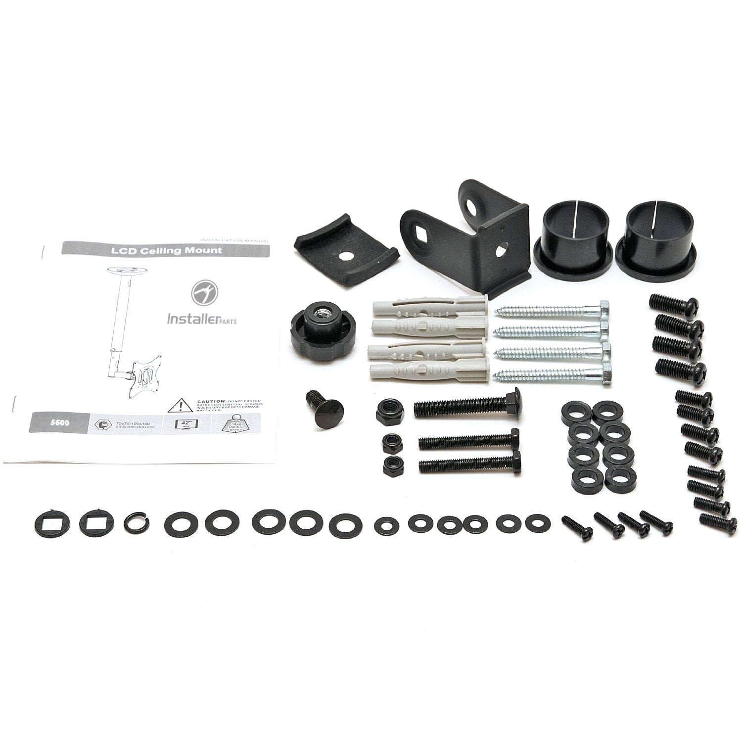 Flat TV Ceiling Mount 23~42" Tilt/Swivel, LCD-504A Black