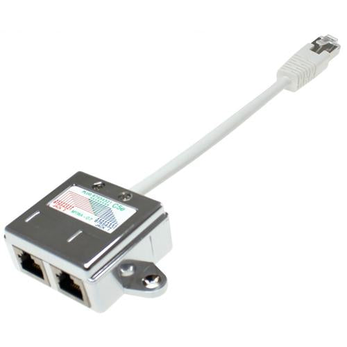 100 Base-T RJ-45 Male to Dual RJ-45 Female Shielded Wiring Splitter