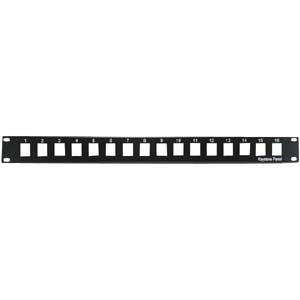1U 19" 16port Blank Panel for Keystone Jack