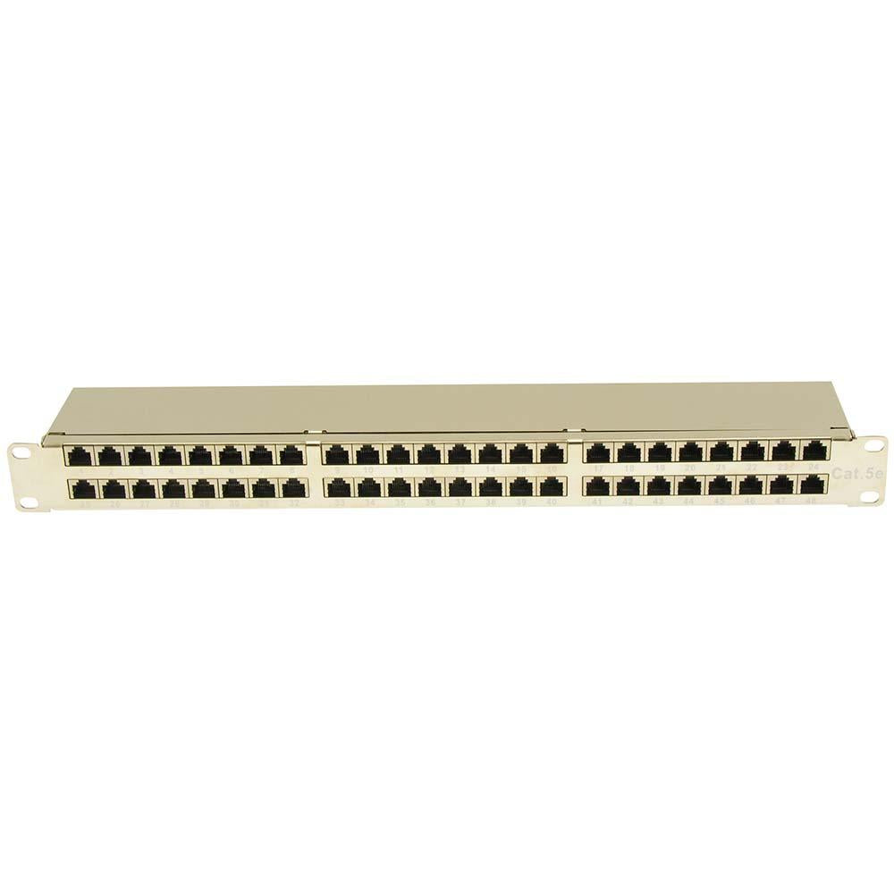 Cat.5E 1U 48Port Shielded Patch Panel