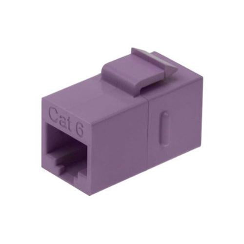 Cat.6 Inline Coupler w/Keystone Latch Purple