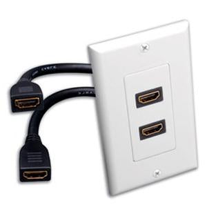 Dual HDMI Wall Plate Pigtail
