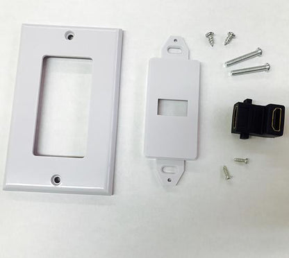 1 Port Decor HDMI Wall Plate, 90 Degree