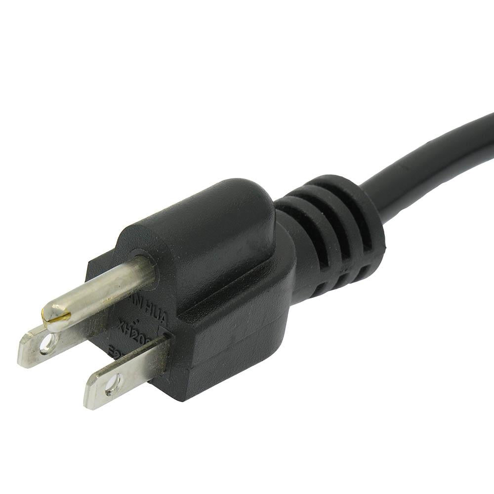 1.5Ft Y Power Cord 5-15P to C-13 Black SJT 18/3