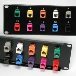 Cat.5E Inline Coupler w/Keystone Latch Pink